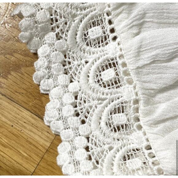 Lulus White Short Sleeve Romantic Lace Crotchet Top Size XS‎ New Style T15498 - Picture 12 of 13